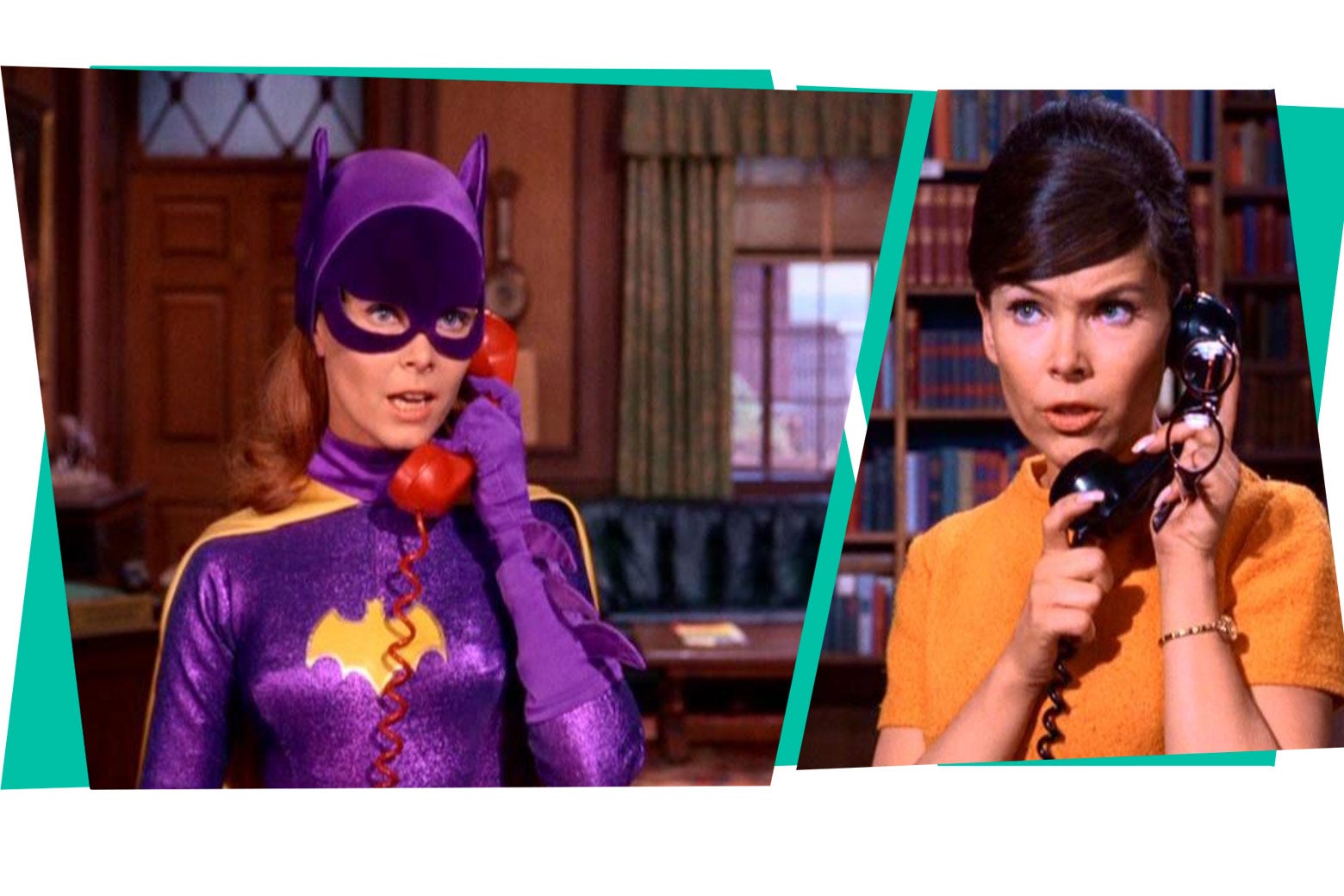 Yvonne Craig as Batgirl and as Barbara Gordon.
