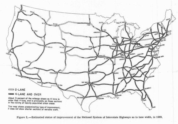 US highway map, 1955