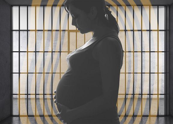 Pregnant in prison.