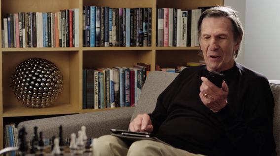 Nimoy's bookshelf