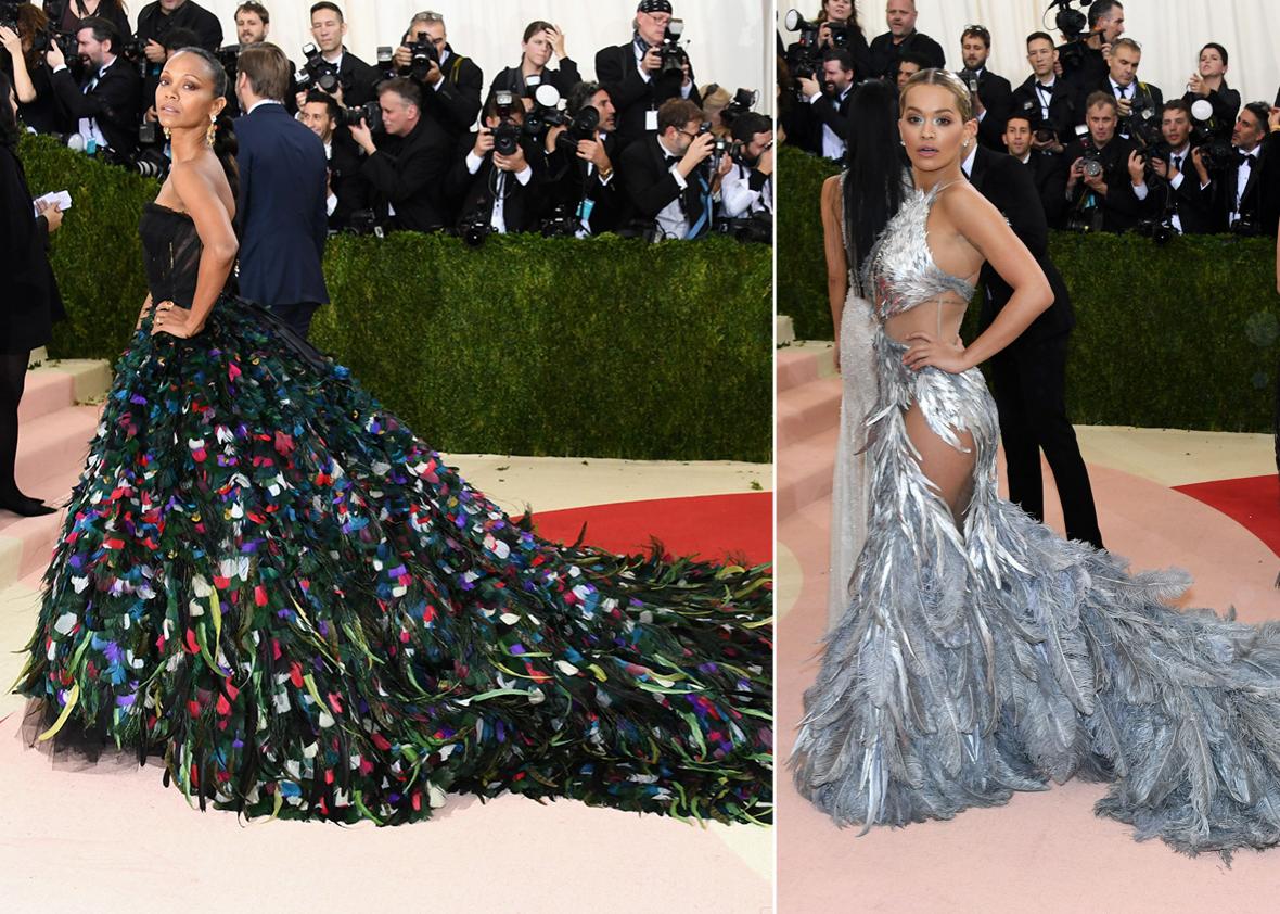 Met Gala 2016 fashion: silver, feathered, and a lot like the early 2000s