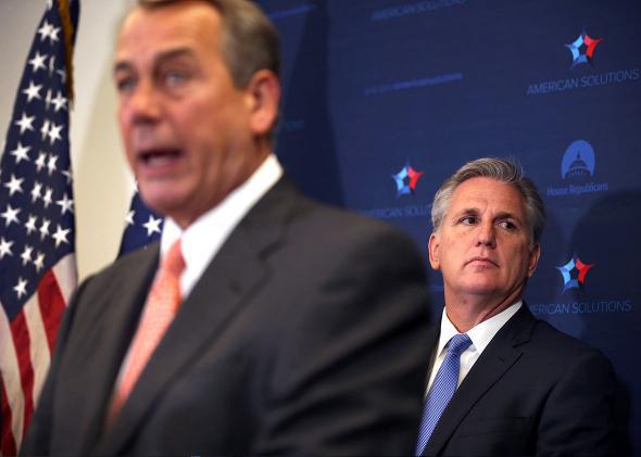 Speaker of the House John Boehner (R-OH) and Majority Leader Kev