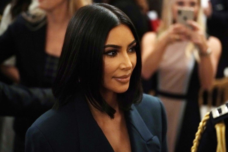 Kim Kardashian West leaves the White House on Thursday.