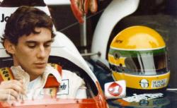 Brazilian Formula One racing driver Ayrton Senna