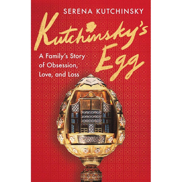 The cover of Kutchinsky's Egg depicting a large, ornate golden egg.
