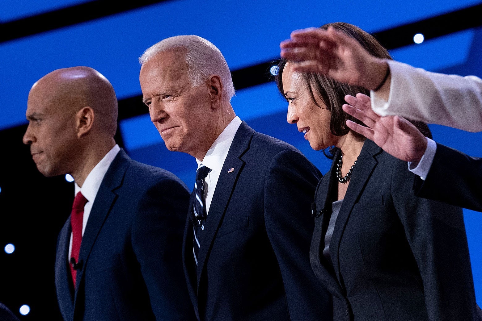 Cory Booker, Joe Biden, and Kamala Harris