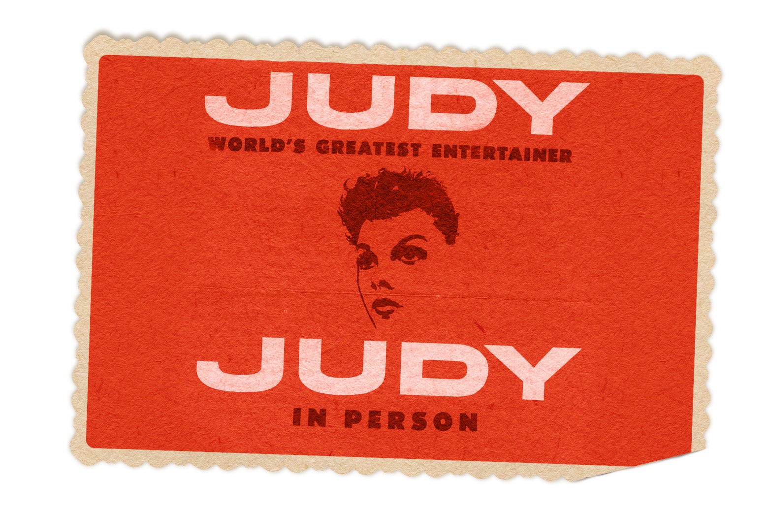 Photoshop of Judy Poster Postcard from Carnegie Hall.