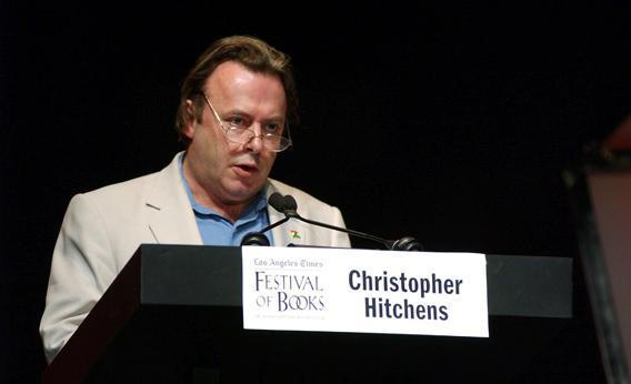 Writer Christopher Hitchens participates in a panel discussion.