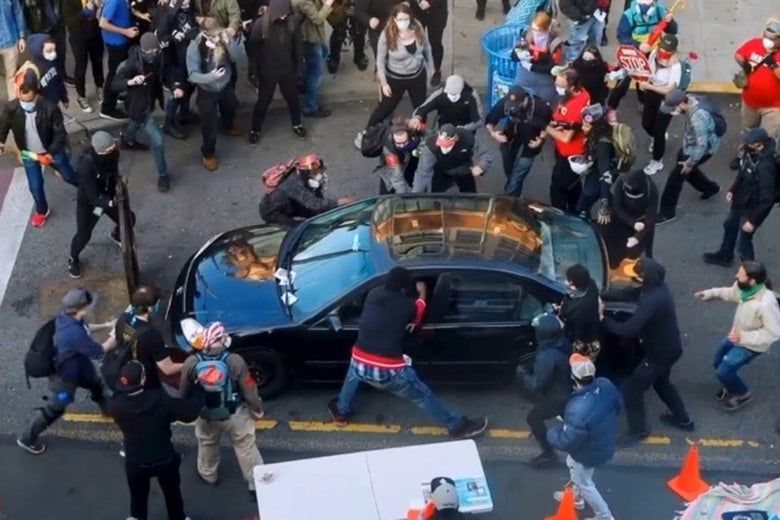 Why drivers keep ramming anti-racism protesters.