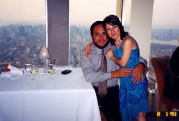 Jorge Mancillas and Patricia Esparza on the day he proposed, Aug. 1, 2001