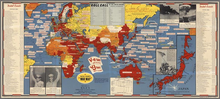 History of maps in WWII: Stanley Turner dated war event maps.