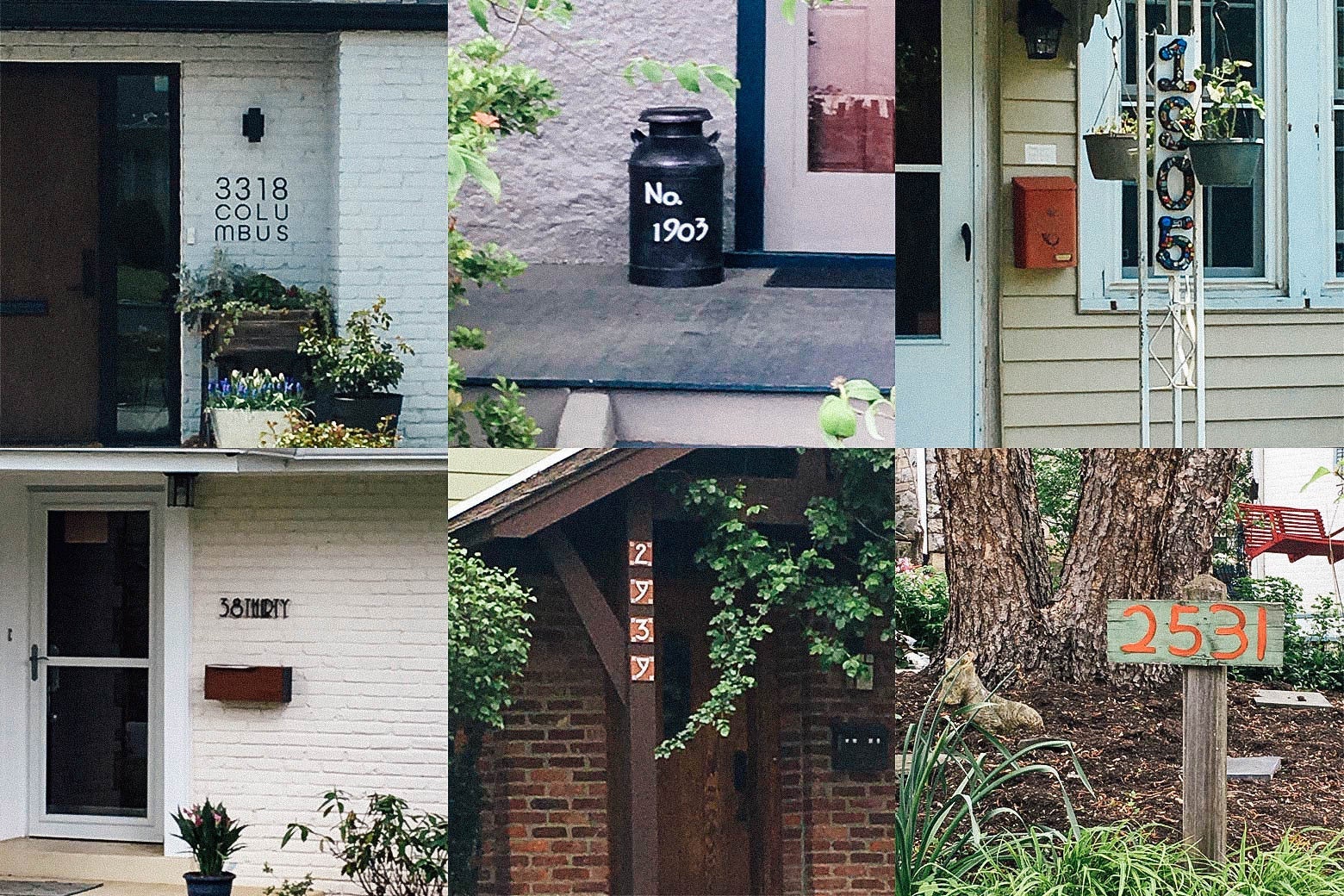 Six interesting house numbers.