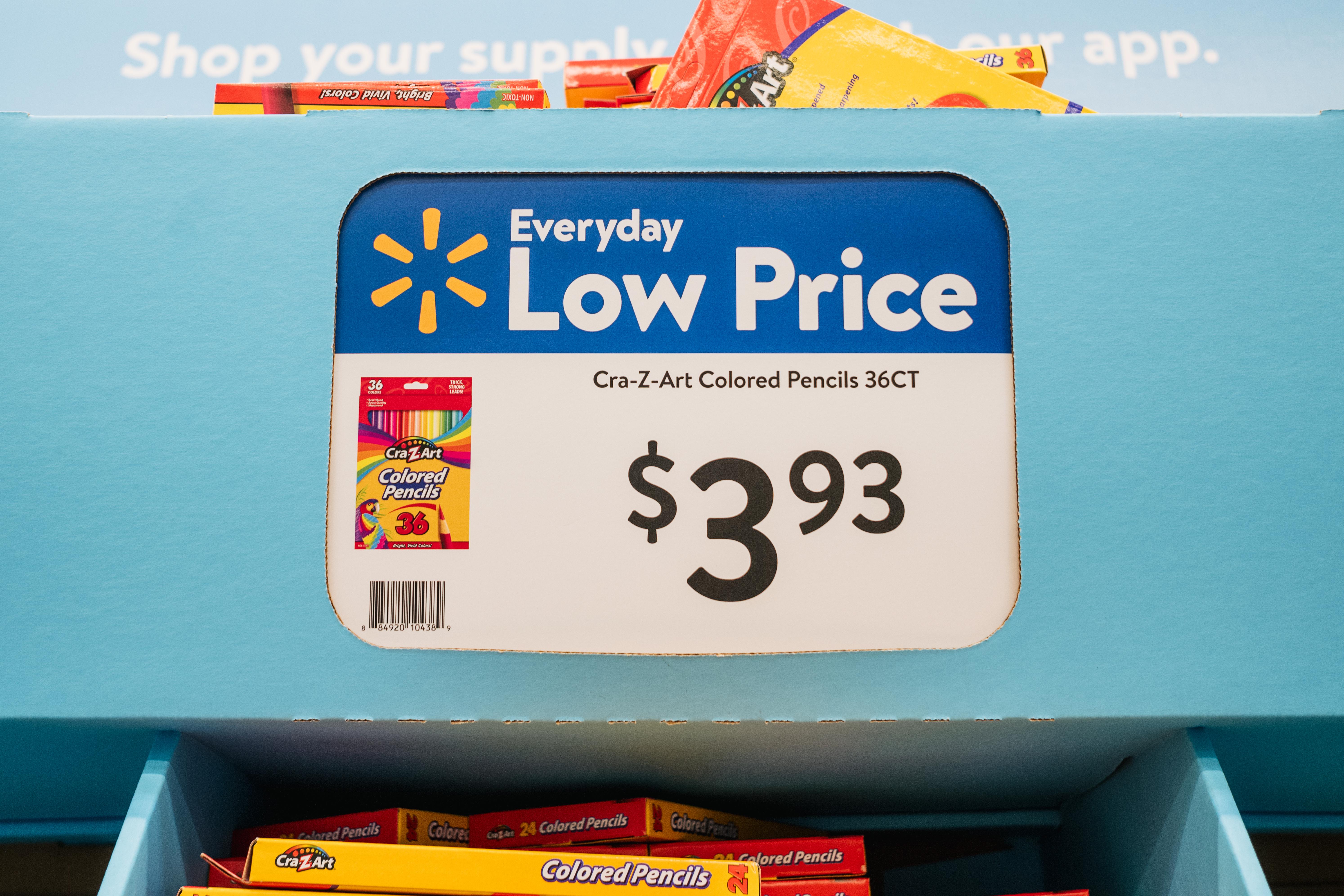 HOUSTON, TEXAS - AUGUST 04: A price-tag is shown at a Walmart store on August 04, 2021 in Houston, Texas. The cost of back-to-school items is on the rise due to a combination of delays in U.S. manufacturing and heightened consumer demand for goods. The steep increases are partially due to both elementary and college-aged students returning back to school after missing in-person class sessions during the pandemic.  (Photo by Brandon Bell/Getty Images)