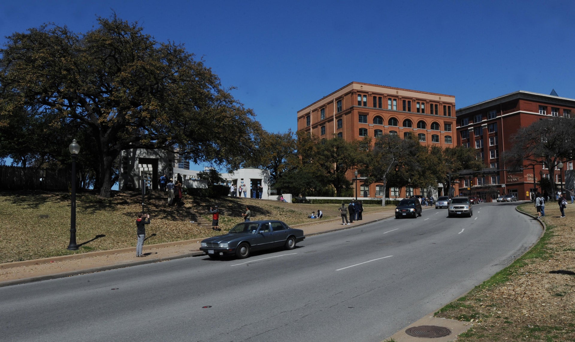 Dealey Plaza Gun rights advocates hold rally at JFK assassination site.