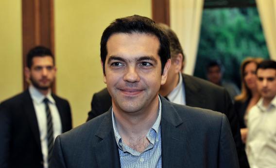Greece's radical leftist party Syriza chief Alexis Tsipras