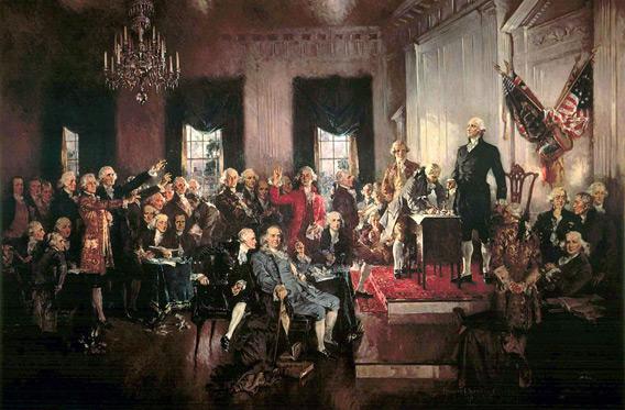 George Washington presiding the Philadelphia Convention