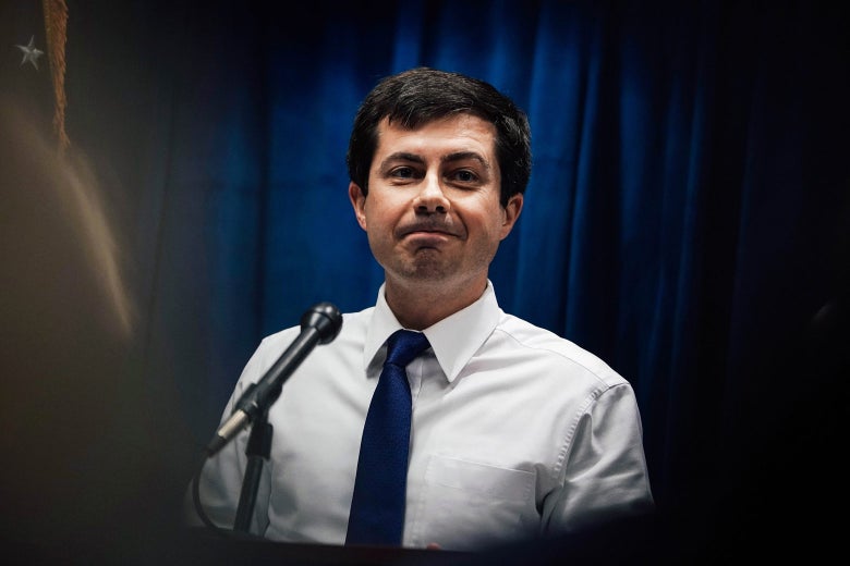 Image result for imaGES OF PETE BUTTIGIEG TRAILING IN POLLS