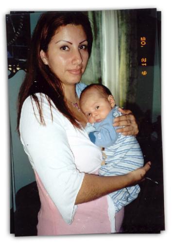 Laura Sanchez with her son Brian as a baby, June 12, 2005.