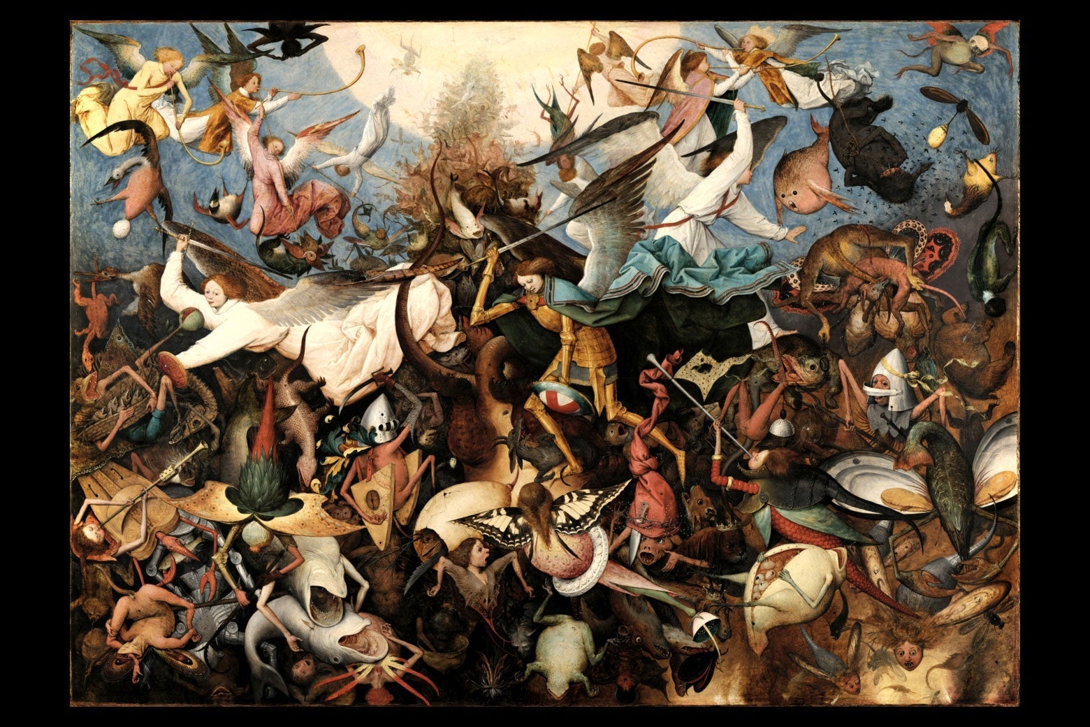 Bruegel's painting depicting a chaotic array of angels