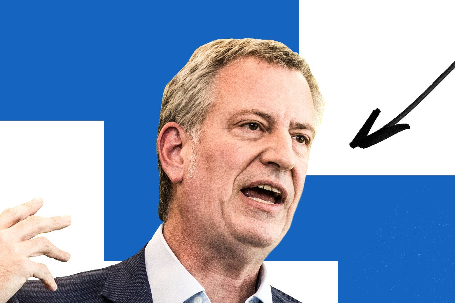 Democratic presidential candidate and New York City Mayor Bill de Blasio talks with the crowd during a Democratic Black Caucus meeting on May 18 in Columbia, South Carolina.
