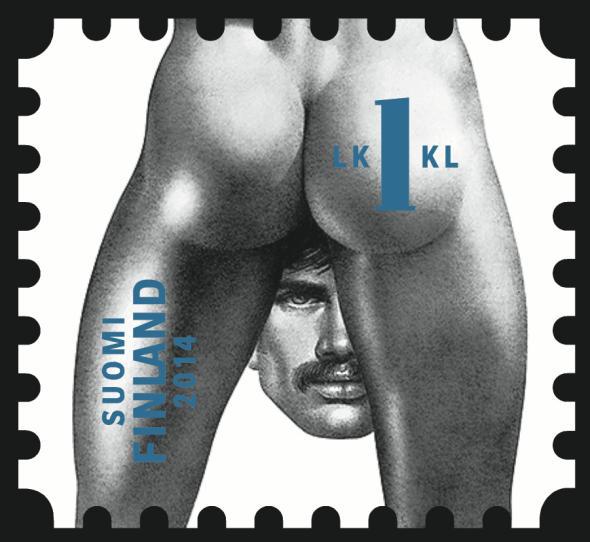 One of the Tom of Finland stamp designs.