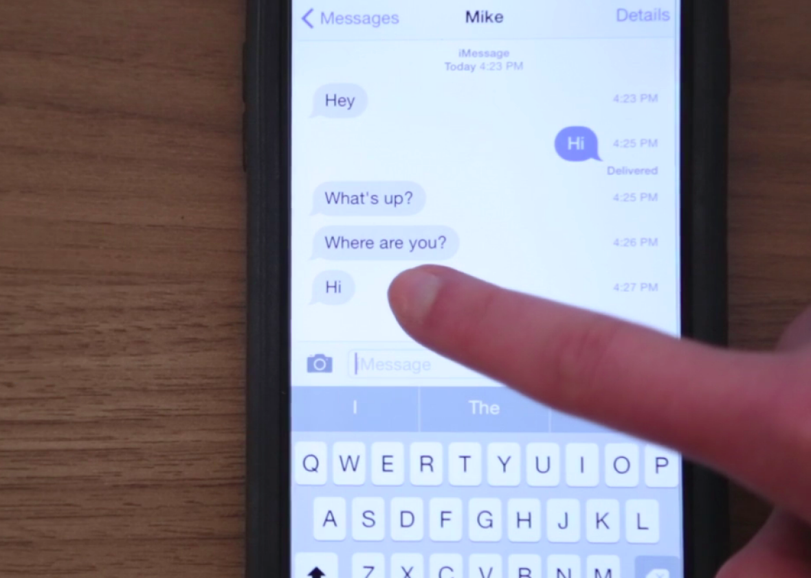 iMessage timestamps Swipe left to reveal when a message was sent