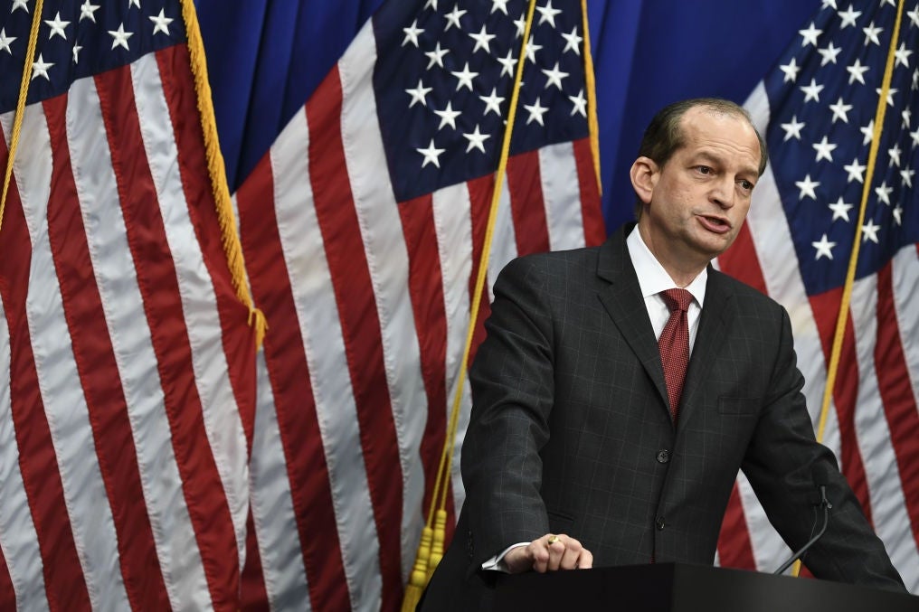 Alex Acosta resigns, calls Epstein case distraction.