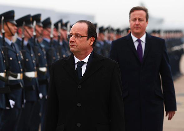Francois Hollande, David Cameron