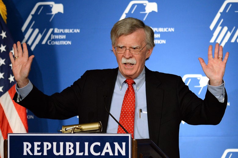 LAS VEGAS, NV - MARCH 29: Former United States ambassador to the United Nations John Bolton speaks during the Republican Jewish Coalition spring leadership meeting at The Venetian Las Vegas on March 29, 2014 in Las Vegas, Nevada. The Republican Jewish Coalition began its annual meeting with potential Republican presidential candidates in attendance, along with Republican super donor Sheldon Adelson. (Photo by Ethan Miller/Getty Images)