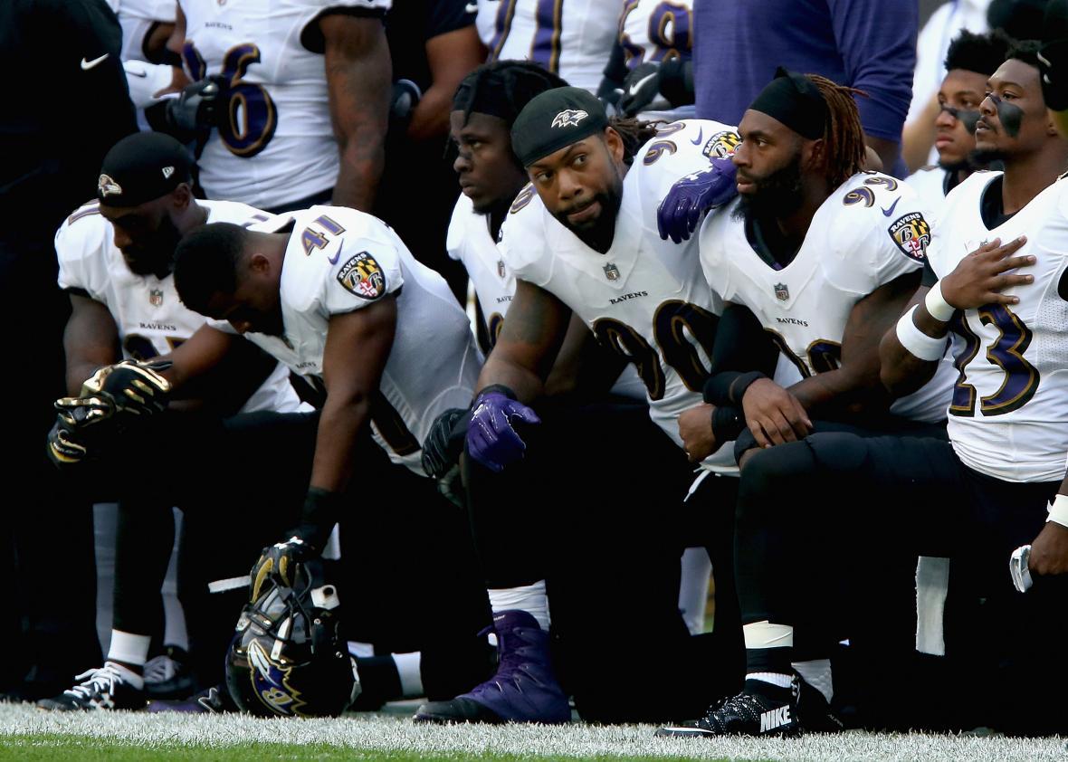 Dozens Of Nfl Players Take A Knee During Anthem After Trump Criticizes Protests For Third Day