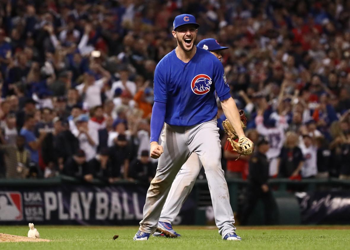 World Series 2016: Kris Bryant smiled so hard while fielding final