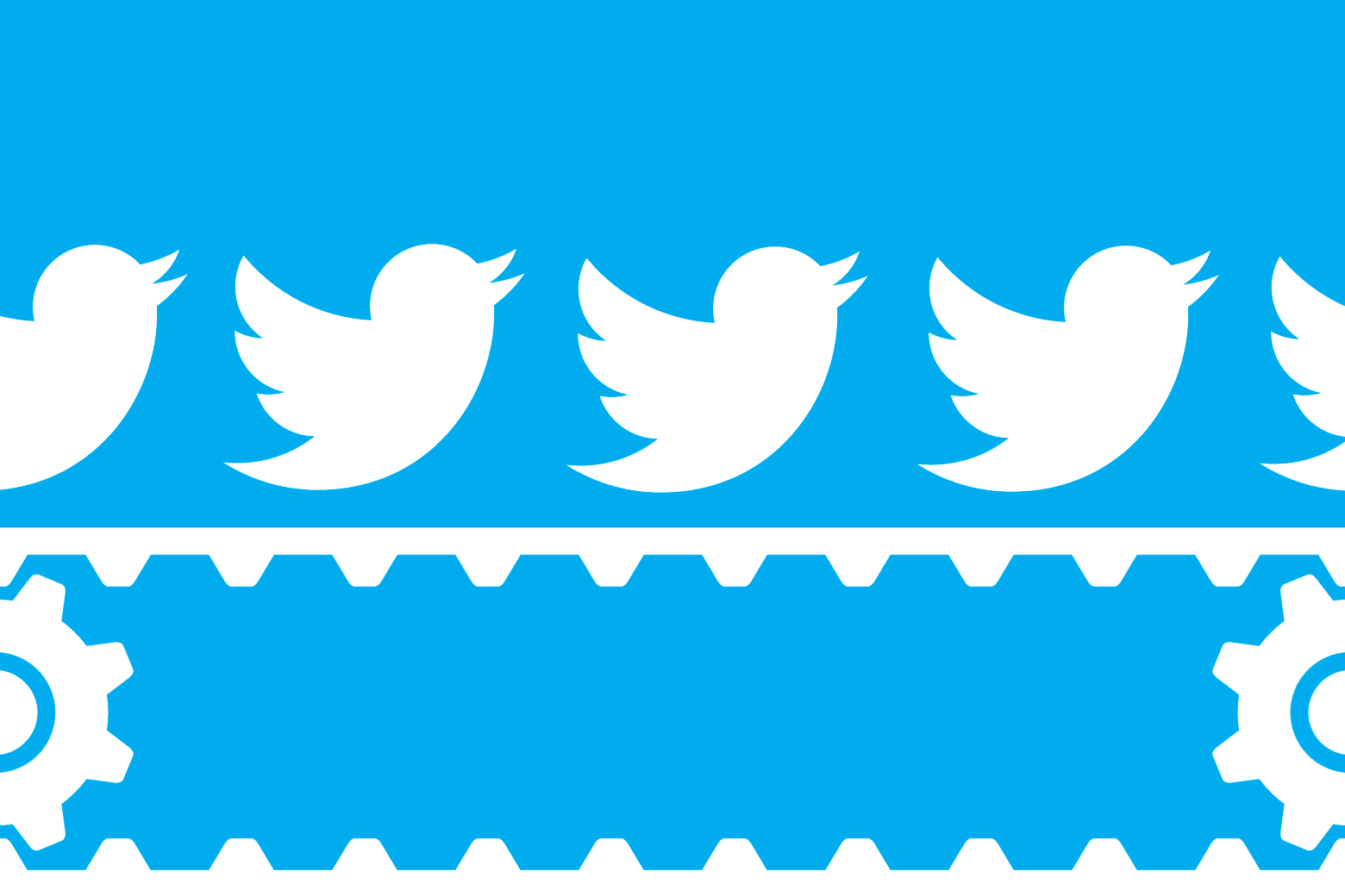 An illustration of Twitter birds on a conveyor belt.