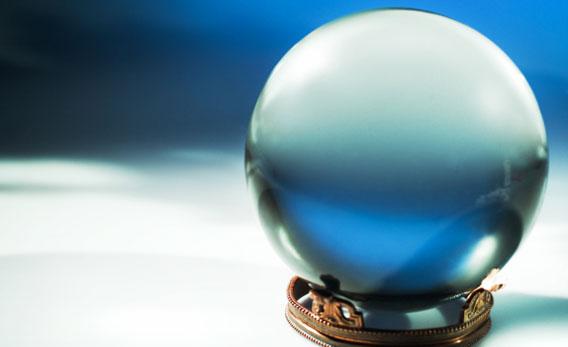 Close-up of crystal ball.