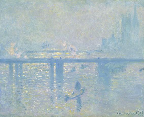 Claude Monet's Charing Cross Bridge, 1899, oil on canvas.
