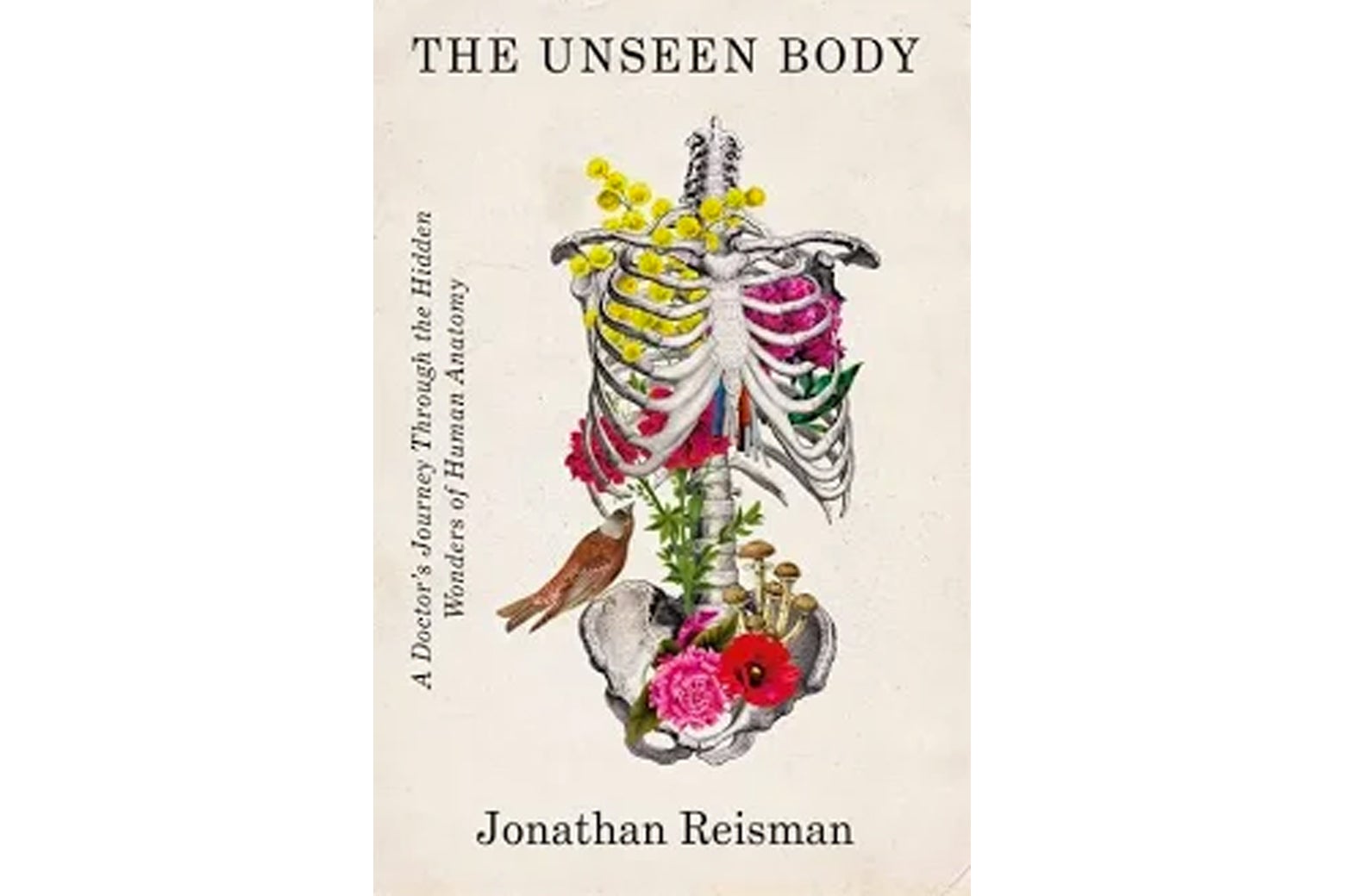 The Unseen Body book cover featuring a rib cage filled with flowers