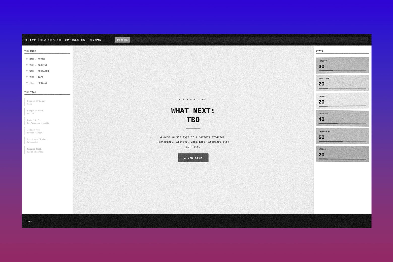 Podcast Team Vibe-Codes Experimental Podcasting Game