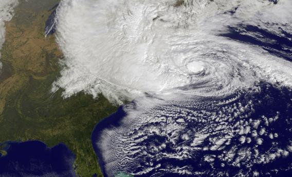 Sandy satellite image