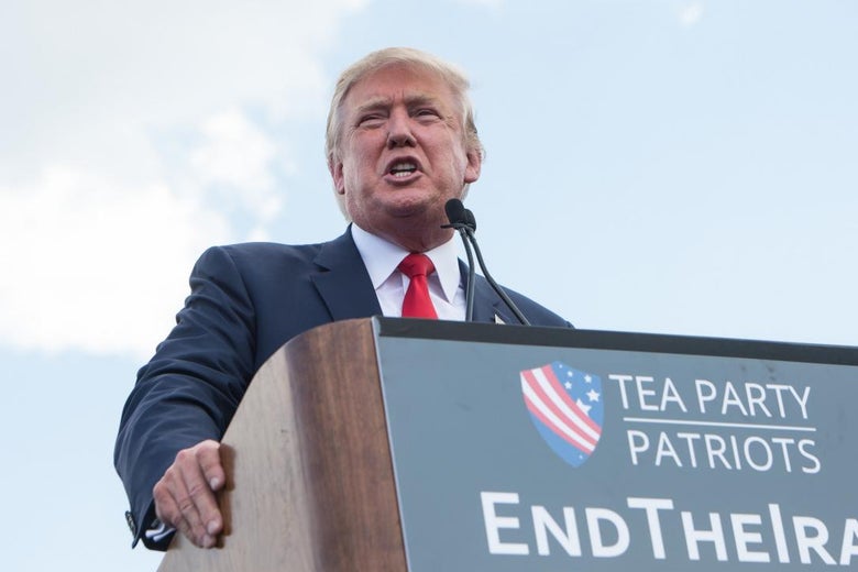 Donald Trump at a Tea Party Patriots rally