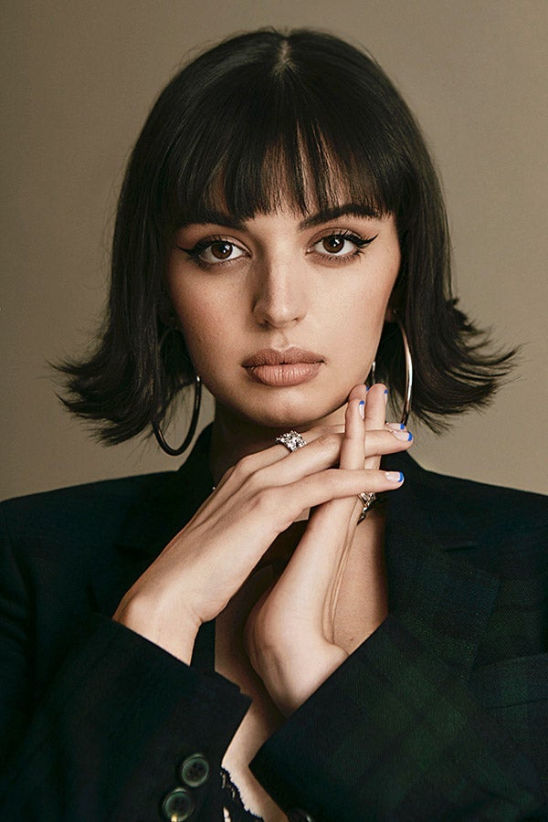 Headshot of Rebecca Black with a short haircut