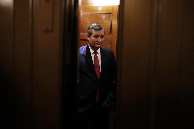 WASHINGTON, DC - SEPTEMBER 05: U.S. Sen. Ted Cruz (R-TX) leaves after a vote at the Capitol September 5, 2017 in Washington, DC. Congress is back from summer recess with a heavy legislative agenda in front of them. (Photo by Alex Wong/Getty Images)