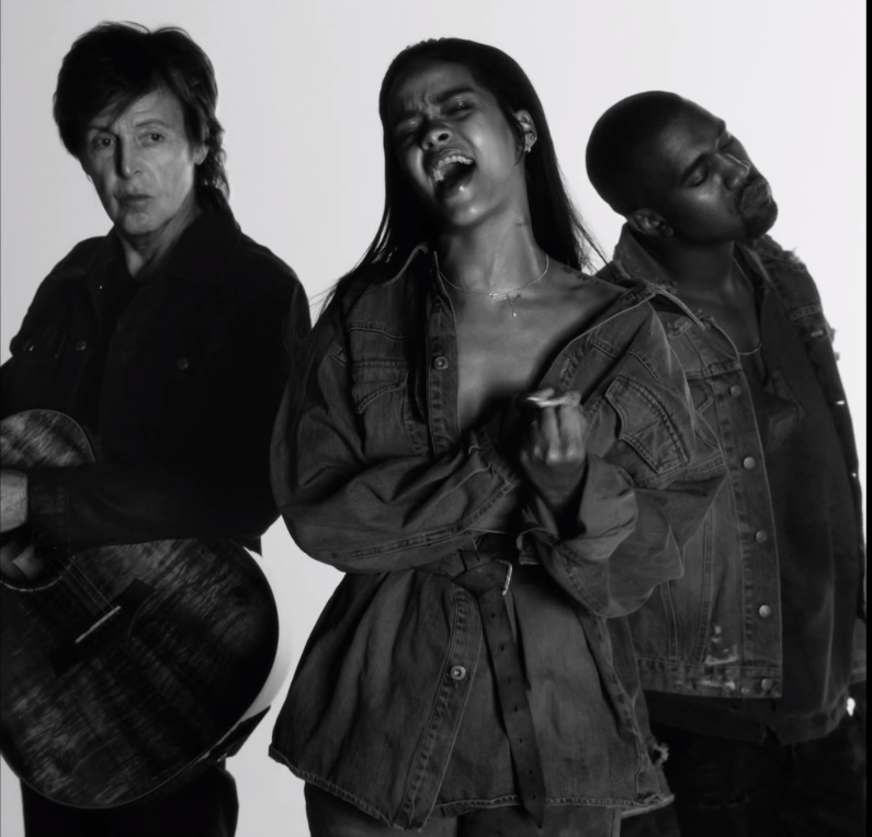 “FourFiveSeconds” Video: Rihanna, Kanye West, And Paul McCartney Star ...