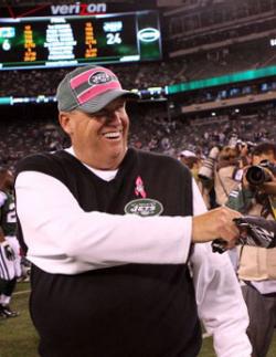Head coach of the New York Jets, Rex Ryan.