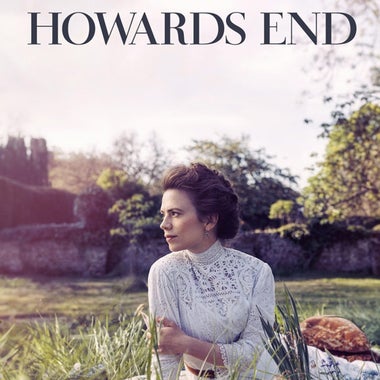 Title card for Howards End, featuring a woman in a white dress.