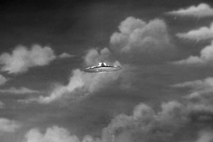 A flying saucer in Plan 9 From Outer Space.