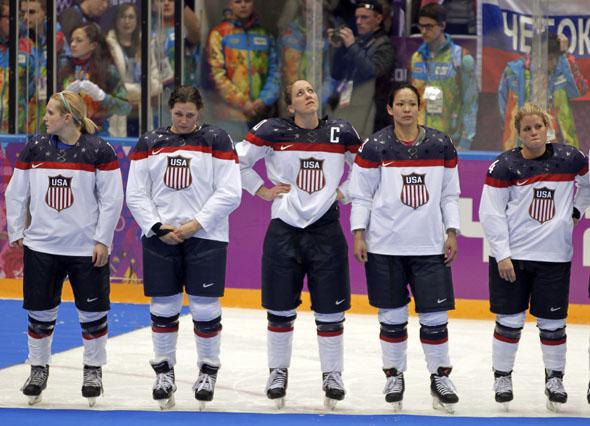  losing their women's gold medal ice hockey game against Canada at the Sochi 2014 Winter Olympic.