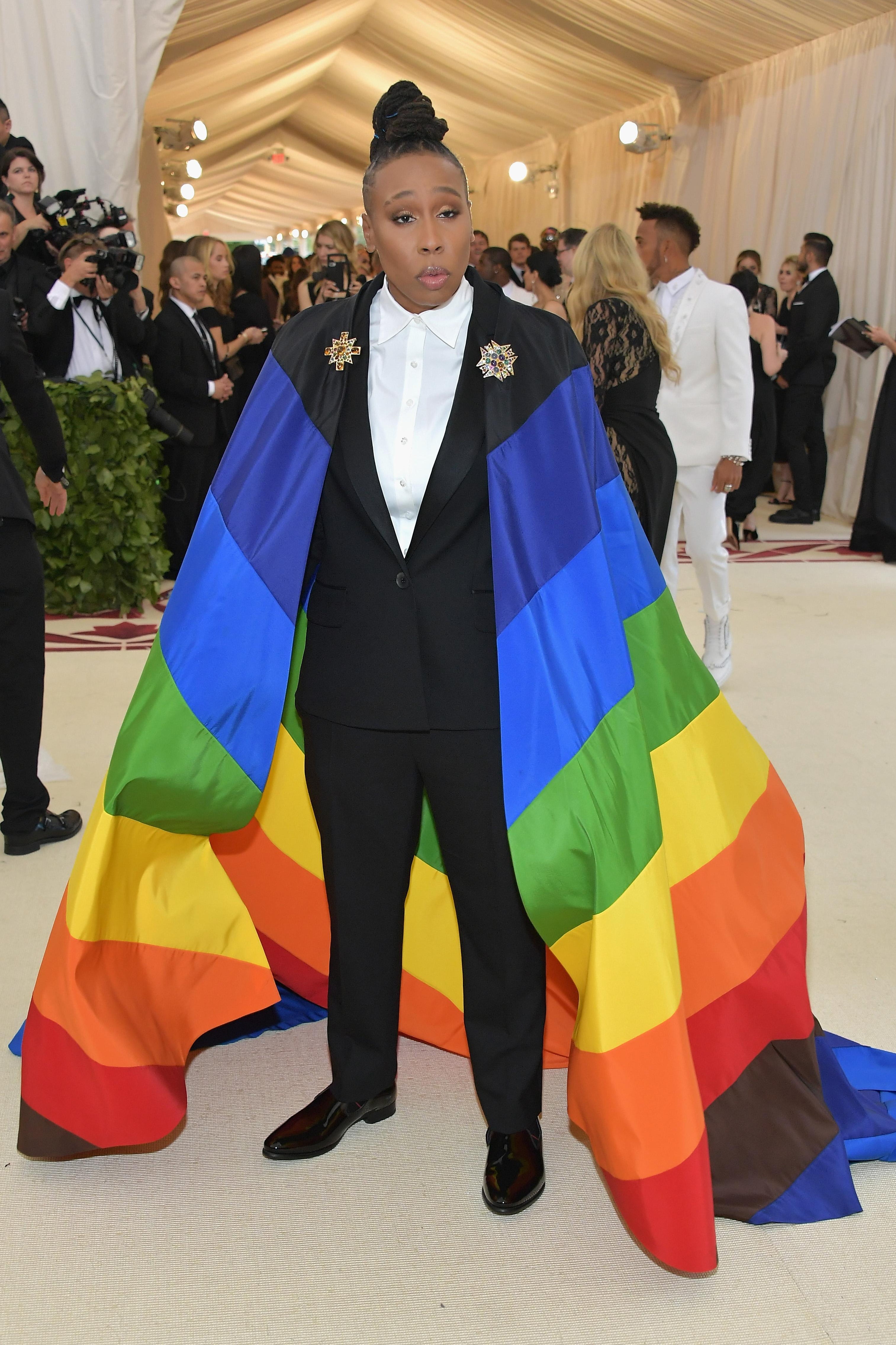NEW YORK, NY - MAY 07: Lena Waithe attends the Heavenly Bodies: Fashion & The Catholic Imagination Costume Institute Gala at The Metropolitan Museum of Art on May 7, 2018 in New York City. (Photo by Neilson Barnard/Getty Images)