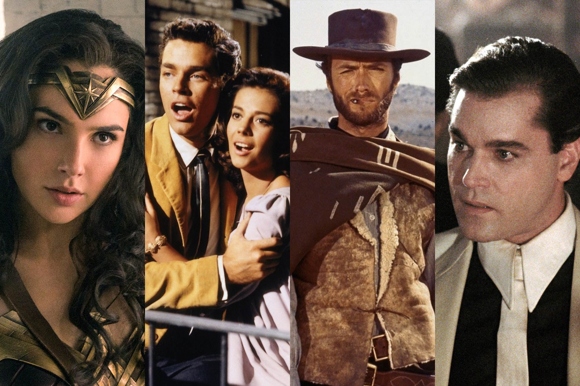 Wonder Woman, West Side Story, The Good, The Bad and the Ugly, GoodFellas.