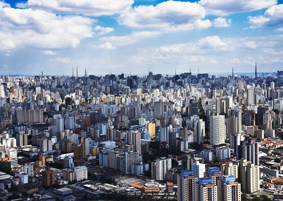 Aerial view of the city of São Paulo.