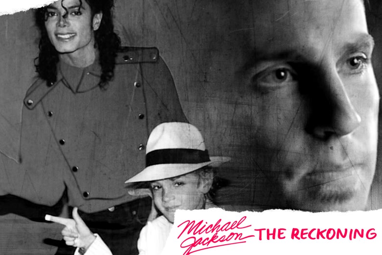 Collage of Wade Robson as a child posing with Michael Jackson and Wade Robson as an adult.