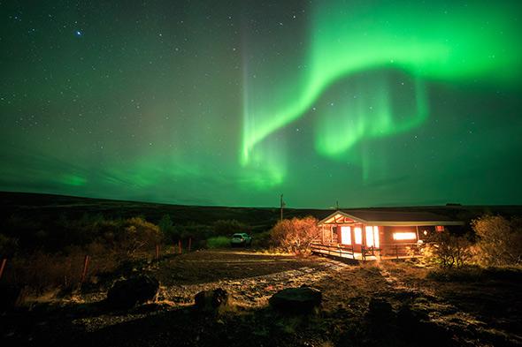 Iceland’s bright aurora